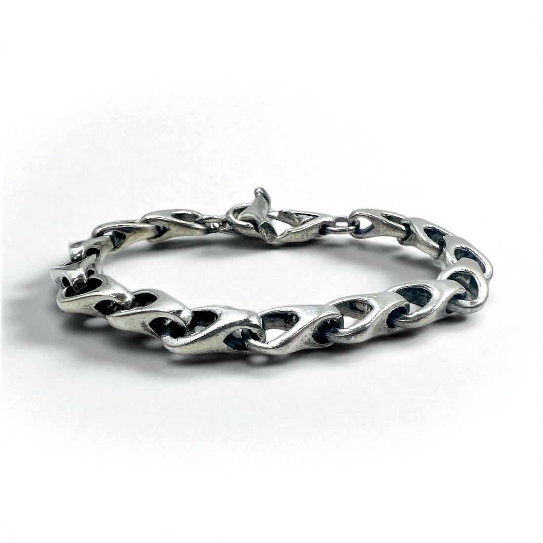 Vintage Silver Chain Bracelet Vintage Silver Volume Chain Toggle Bracelet 925