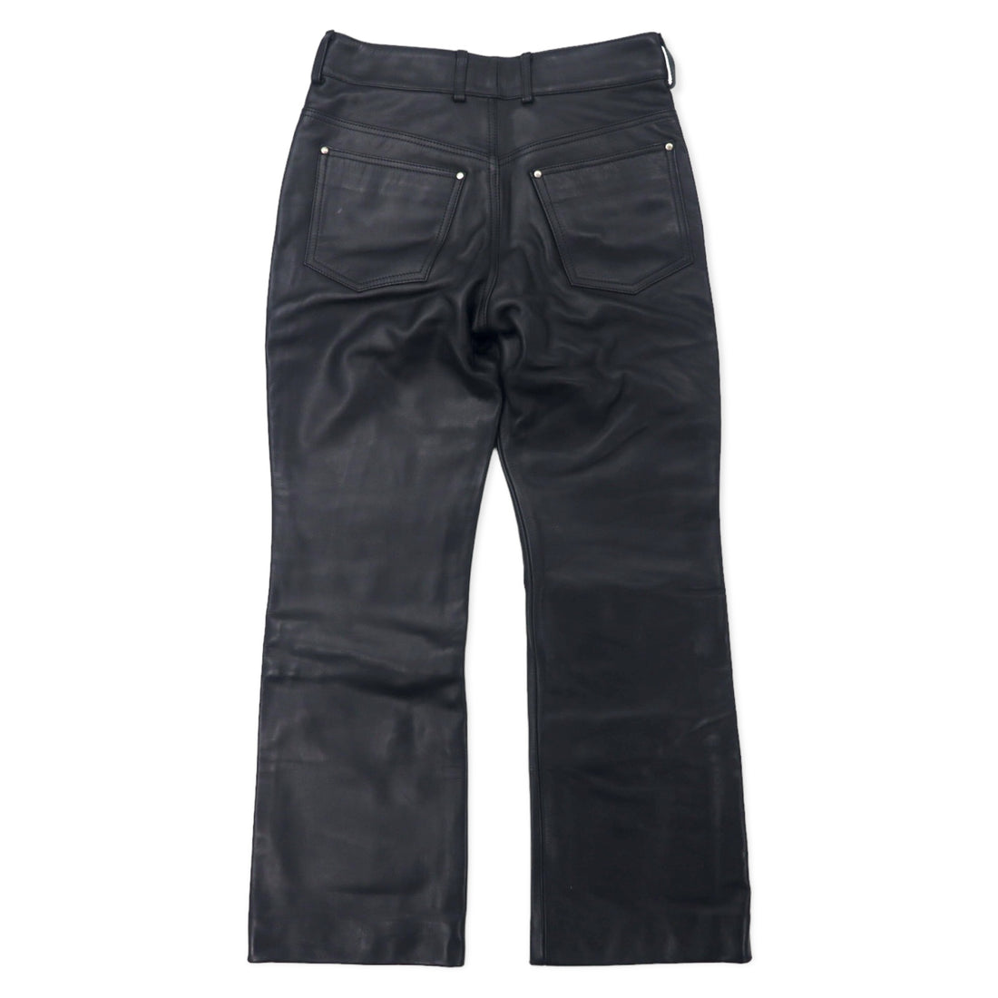 HARLEY DAVIDSON Leather Pants 31 Black Cowhide Zipper Fly 98146BC