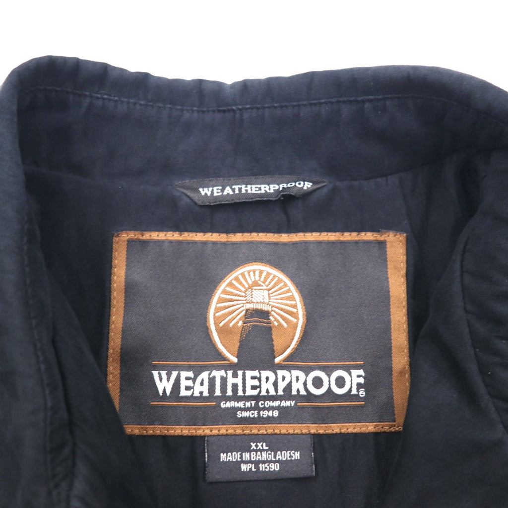 WEATHERPROOF Peach Skin Swing Top Harrington Jacket, Size 2XL, Black, Waterproof Polyester
