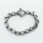 Vintage Silver Chain Bracelet Vintage Silver Volume Chain Toggle Bracelet 925