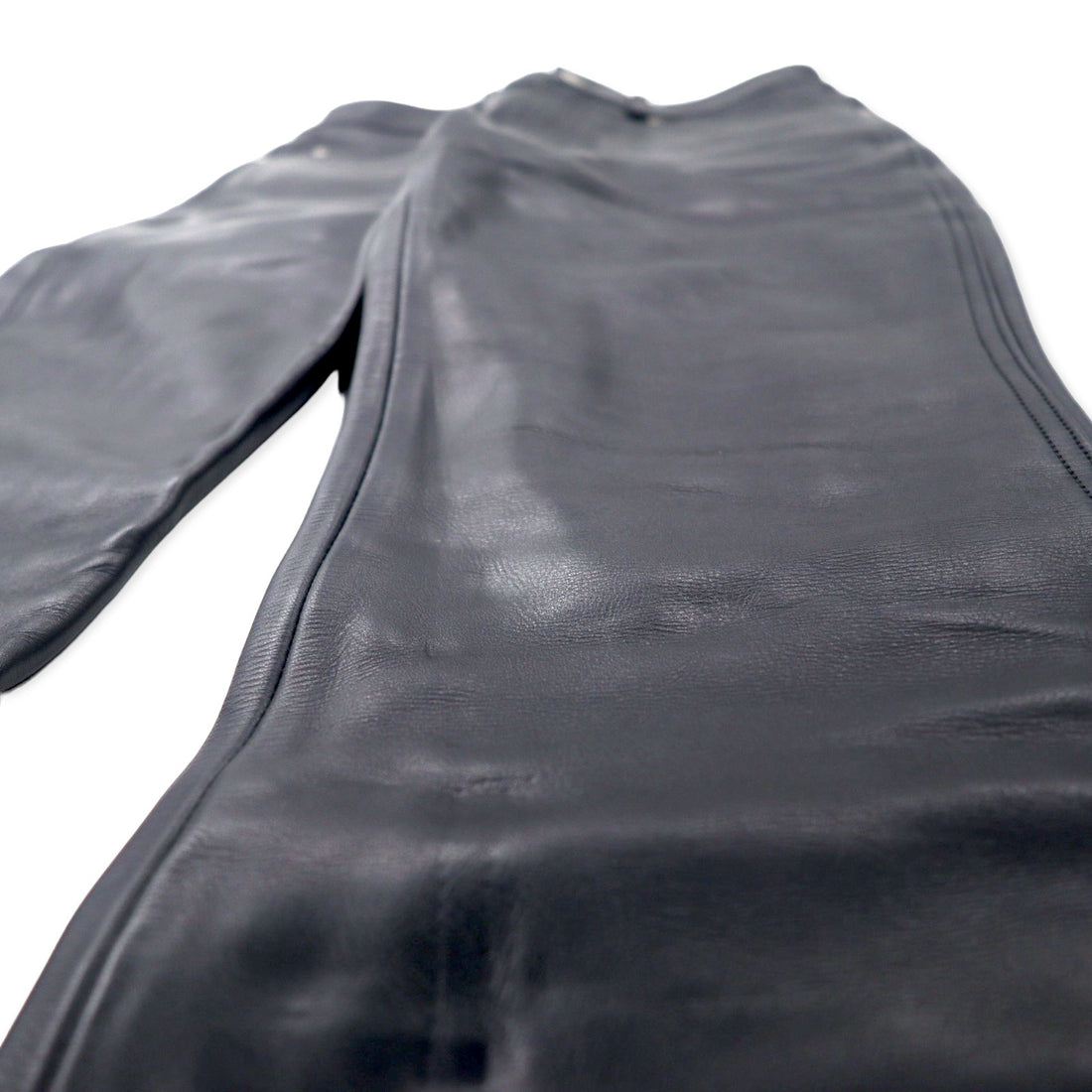 HARLEY DAVIDSON Leather Pants 31 Black Cowhide Zipper Fly 98146BC
