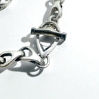 Vintage Silver Chain Bracelet Vintage Silver Volume Chain Toggle Bracelet 925