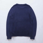 J.CREW フィッシャーマン アラン ニット セーター M ネイビー ローゲージ ケーブル編み