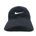 NIKE Swoosh Logo Embroidered Baseball Cap ONE Black Cotton