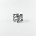 Vintage Silver Ring Steampunk Silver Ring Size 14 Silver 925 Rock