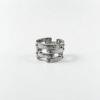 Vintage Silver Ring Steampunk Silver Ring Size 14 Silver 925 Rock
