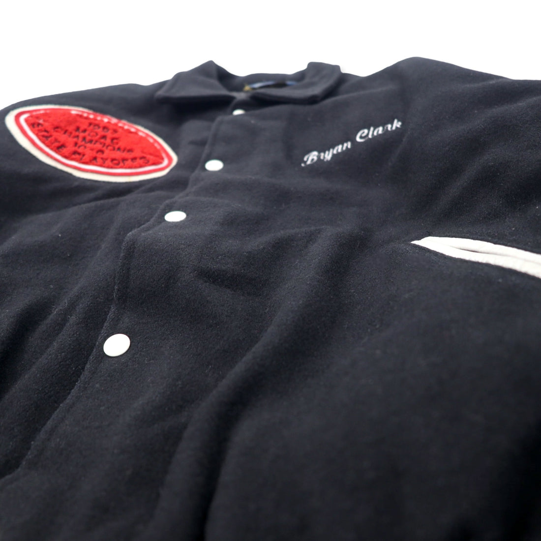 Gem SPORTSWEAR Made in USA 90's Stadium Jumper XXL Black Wool Quilted Liner Patch Big Size