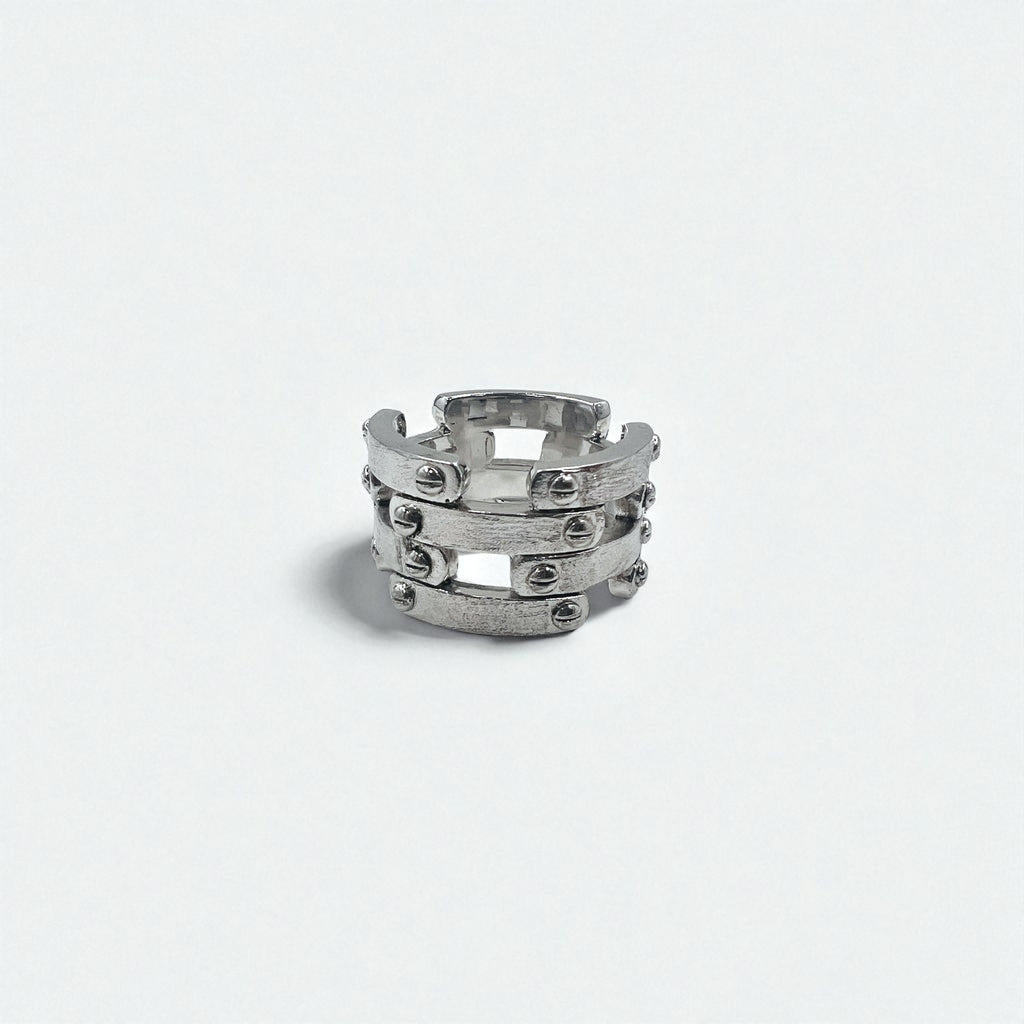 Vintage Silver Ring Steampunk Silver Ring Size 14 Silver 925 Rock