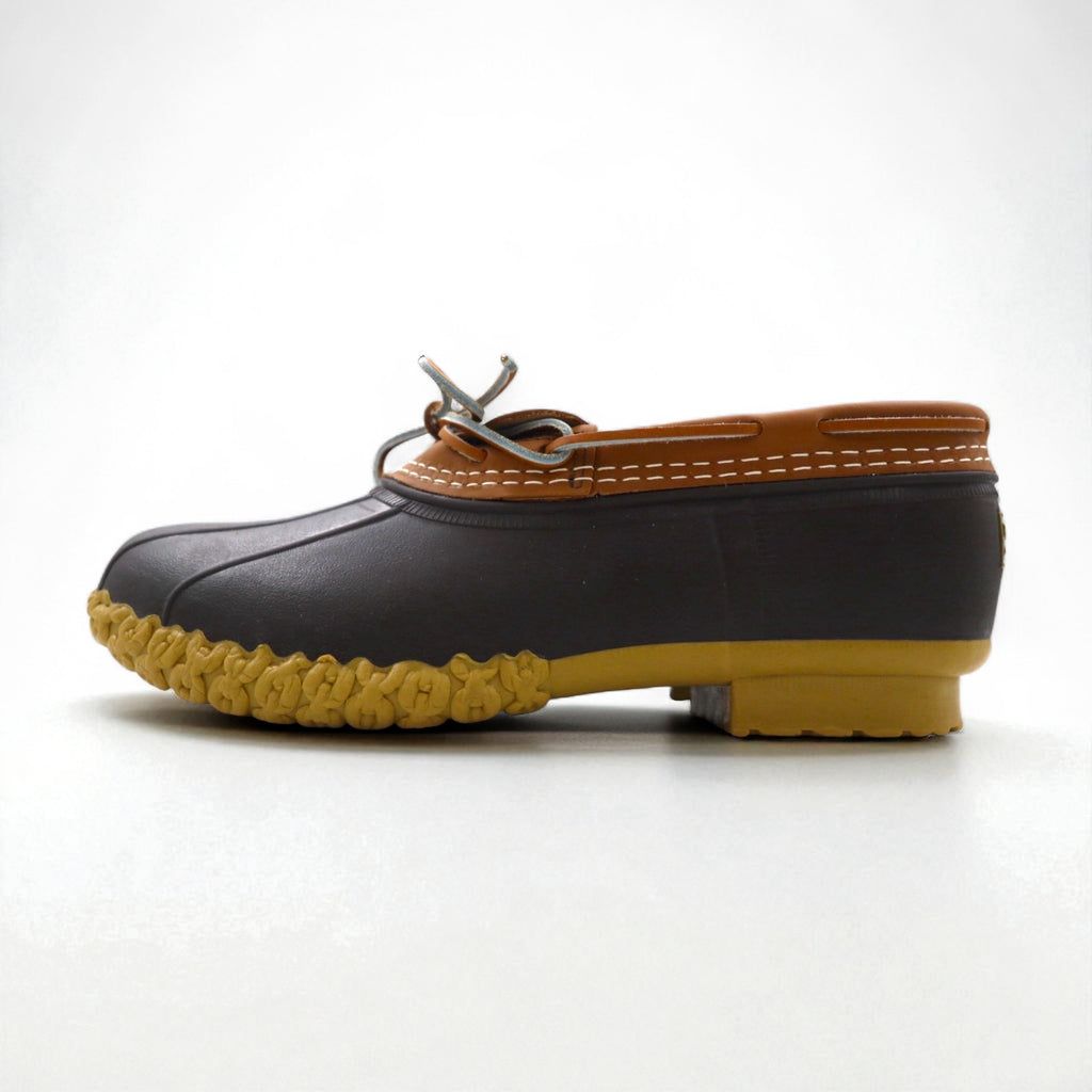 LLBean Bean Boots, a rubber moccasin made in the USA, size 27cm, leather, rubber, and gum sole, 175067, unused.