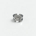 Vintage Silver Ring Steampunk Silver Ring Size 14 Silver 925 Rock