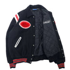 Gem SPORTSWEAR Made in USA 90's Stadium Jumper XXL Black Wool Quilted Liner Patch Big Size