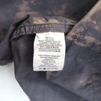 A|X ARMANI EXCHANGE Tie-dye bleached utility shirt, medium, gray, military, flap pocket