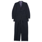日本然リトテ-古着オンライン-BURBERRY 3B スーツ セットアップ CLUB COLLECTION 96-86-175 L40 グレー ストライプ ウール 羊毛 SUPER 120's 日本製-BURBERRY 3B Suit Setup CLUB COLLECTION 96-86-175 L40 Gray Striped Wool SUPER 120's Japan Made