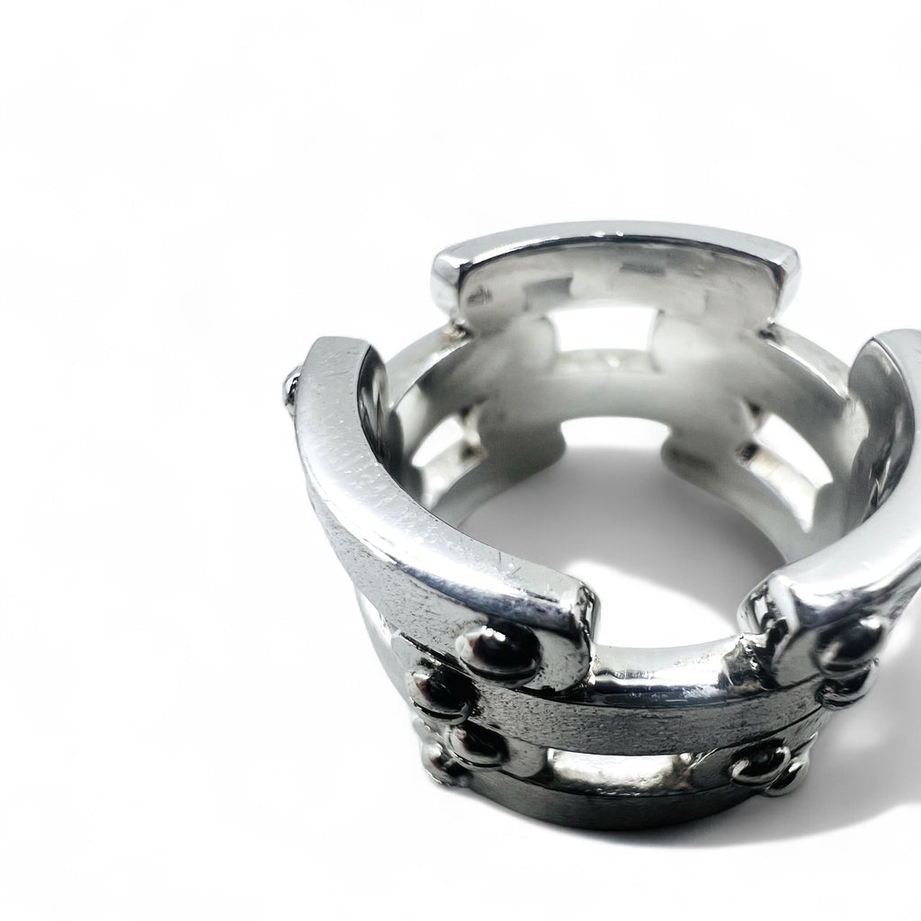 Vintage Silver Ring Steampunk Silver Ring Size 14 Silver 925 Rock