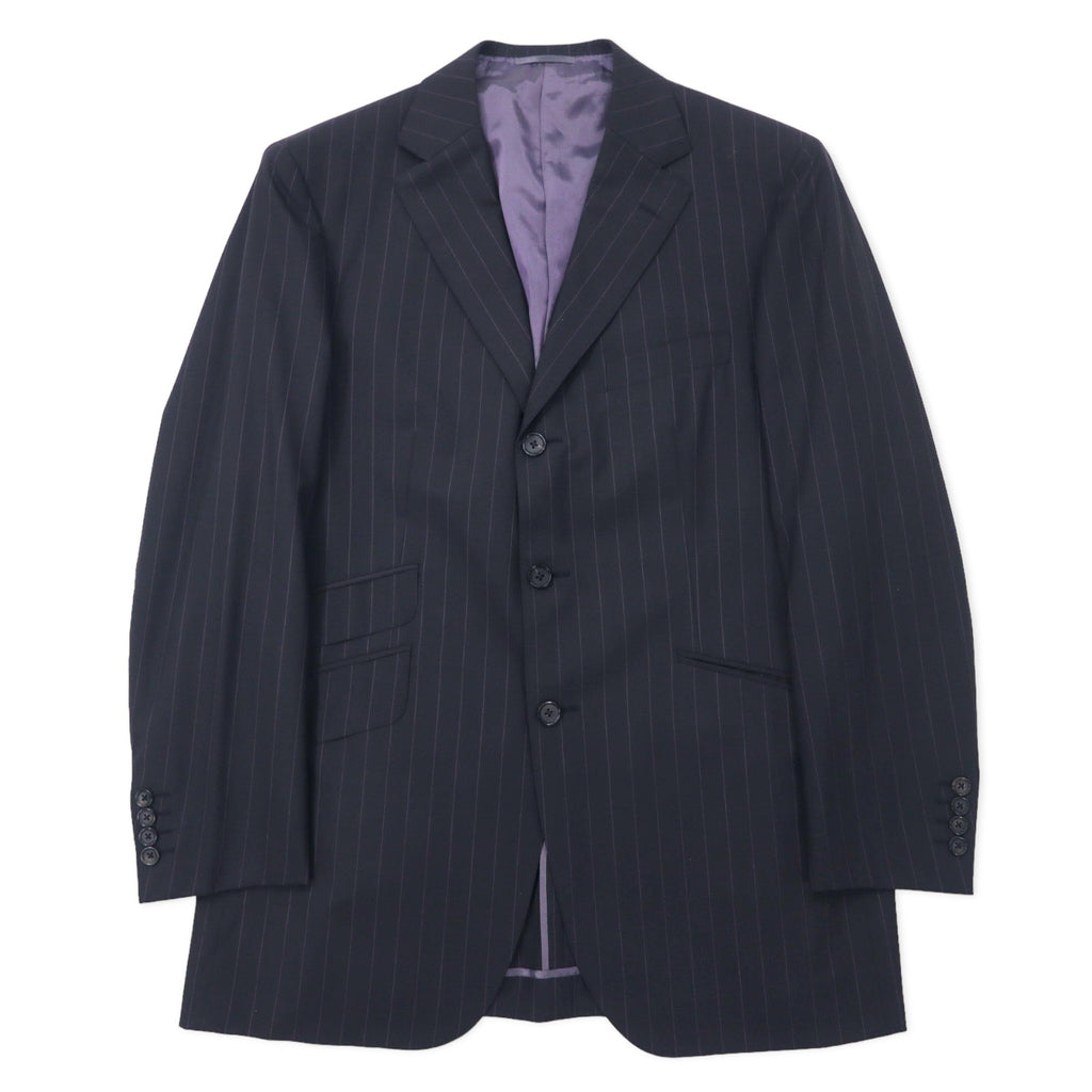BURBERRY 3B Suit Set Up CLUB COLLECTION 96-86-175 L40 Grey Striped Wool SUPER 120's Made in Japan