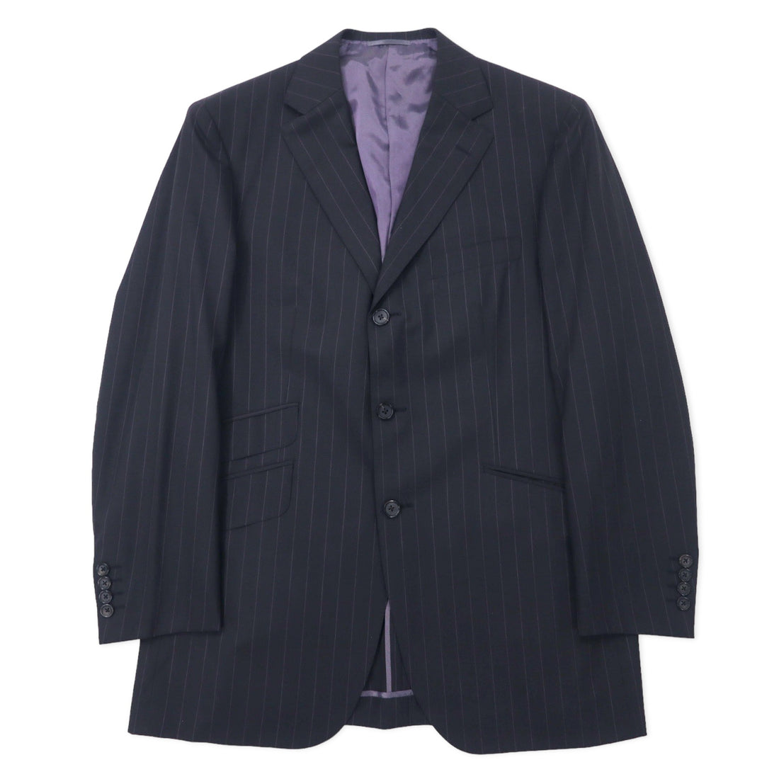 BURBERRY 3B Suit Set Up CLUB COLLECTION 96-86-175 L40 Grey Striped Wool SUPER 120's Made in Japan