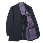 BURBERRY 3B Suit Set Up CLUB COLLECTION 96-86-175 L40 Grey Striped Wool SUPER 120's Made in Japan