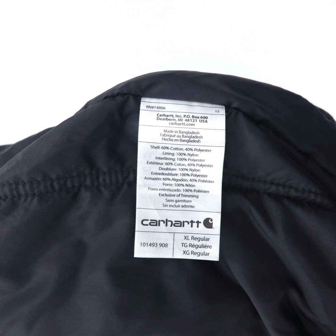 Carhartt Active Jacket Duck Parka XL Beige Cotton Thinsulate Filling Jefferson Quick Duck Rain Defender Active Jacket Waterproof 101493