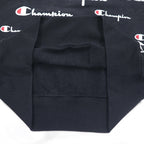 Champion リバースウィーブ REVERSE WEAVE スウェット 3XL ブラック スクリプトロゴ 総柄 青単タグ 復刻