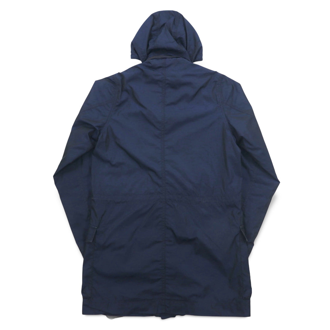 TOMMY HILFIGER 00s Mod Coat Field Parka S Drawstring Detachable Hood Double Zip