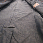 MEN'S BIGI 80s Vintage Blazer ツイード テーラードジャケット M ブラウン ストライプ ウール 裏地 ペイズリー柄 80年代