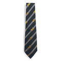 CELINE Spain made tie in black regimental stripes silk