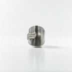 Vintage Spoon Ring, Antique Spoon Ring, Size 19, Silver