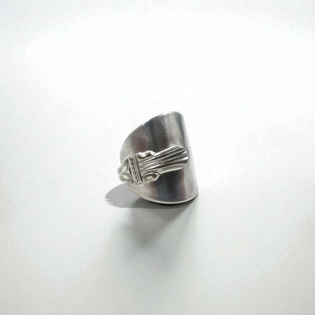Vintage Spoon Ring, Antique Spoon Ring, Size 19, Silver