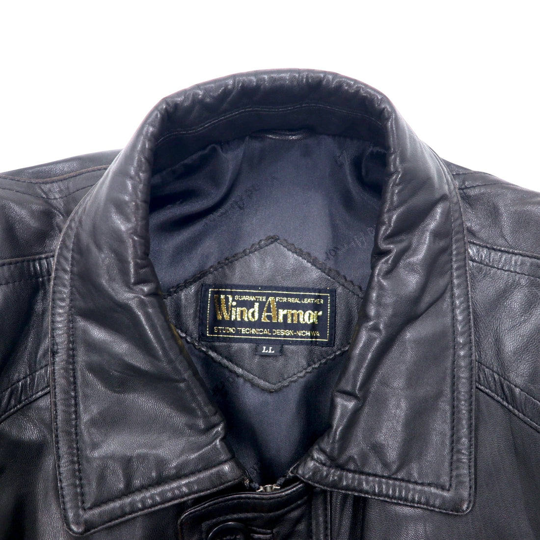Wind Armour 90s Lamb Leather Car Coat, XL, Black, Sheepskin