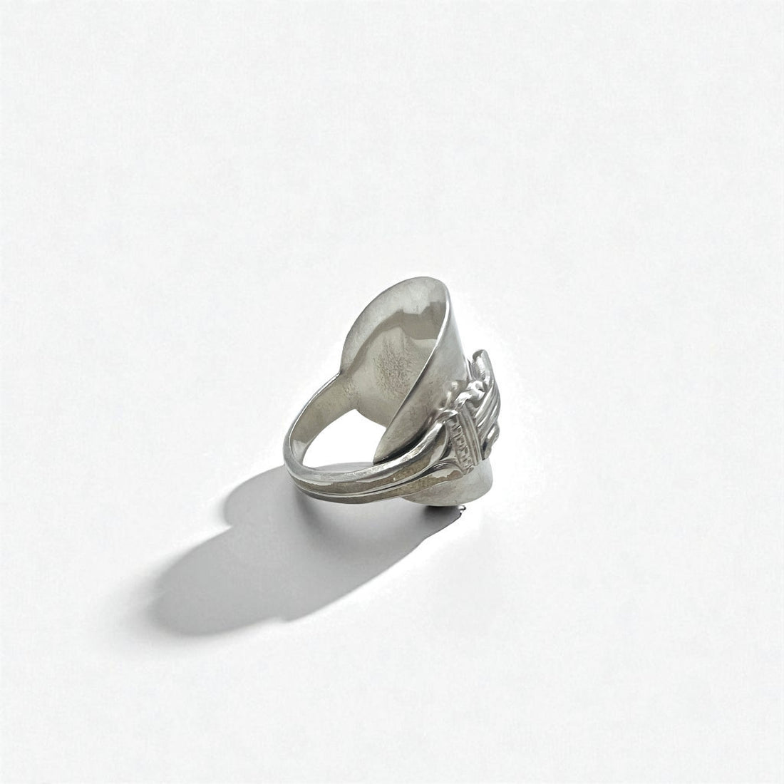 Vintage Spoon Ring, Antique Spoon Ring, Size 19, Silver