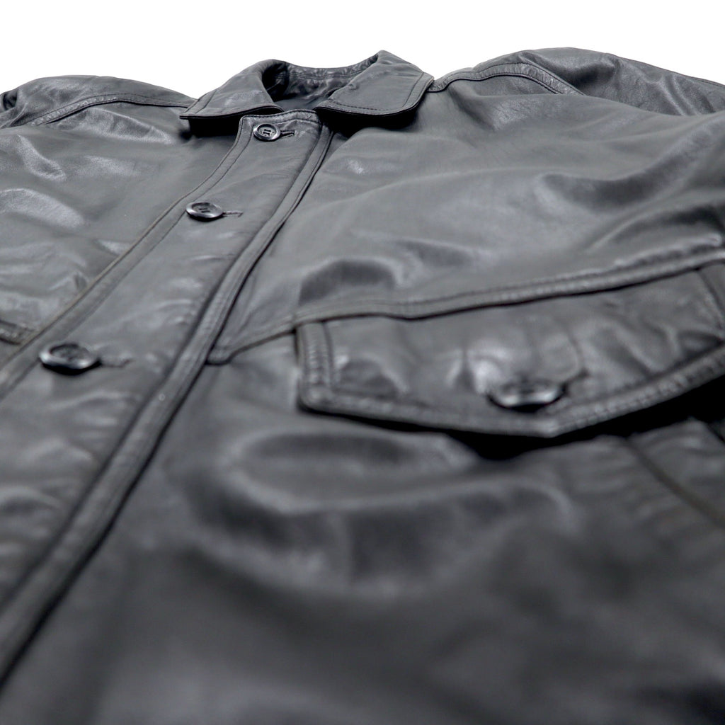 Wind Armour 90s Lamb Leather Car Coat, XL, Black, Sheepskin