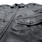 Wind Armour 90s Lamb Leather Car Coat, XL, Black, Sheepskin