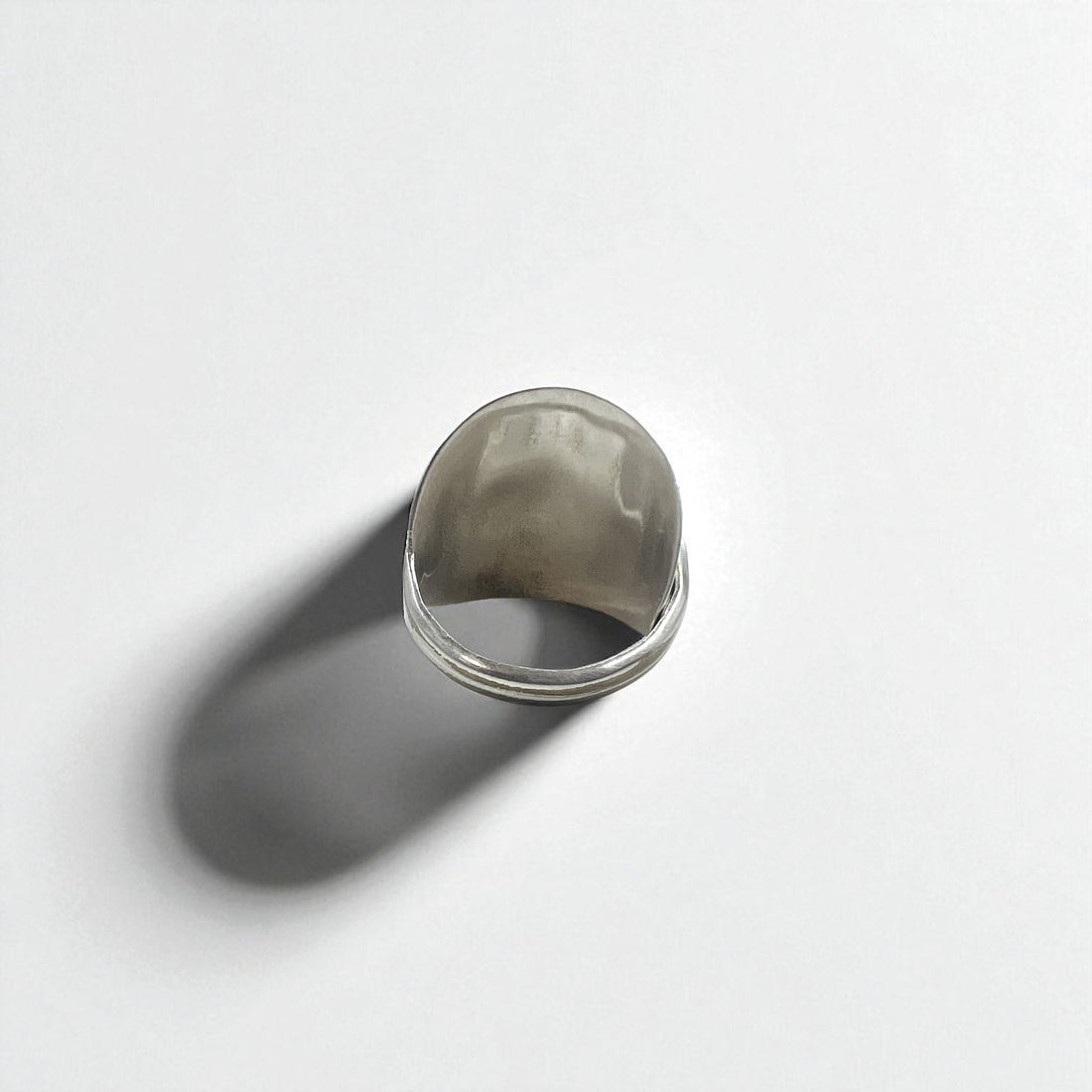 Vintage Spoon Ring, Antique Spoon Ring, Size 19, Silver