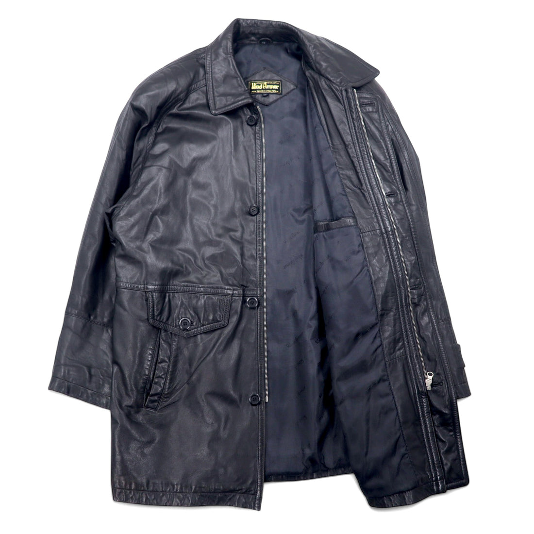 Wind Armour 90s Lamb Leather Car Coat, XL, Black, Sheepskin