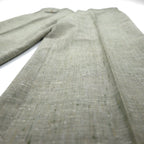 Vintage 90s TENGEN NEO PRETA Linen Suit, 2B Summer Suit Set, Beige, Paisley Print, Wide Lining, Size M