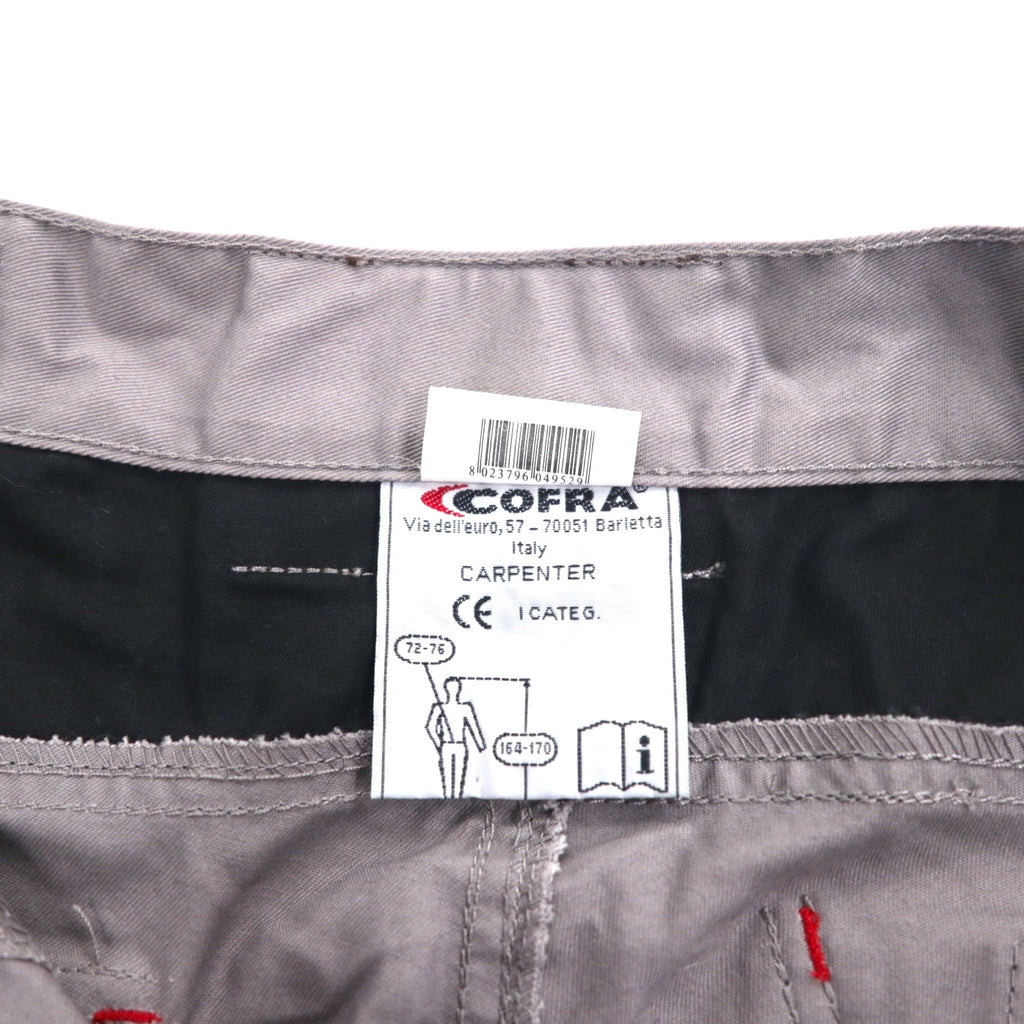 COFRA ユーロワーク ダブルニー ユーティリティ カーゴパンツ ワークパンツ M グレー コットン ポリエステル