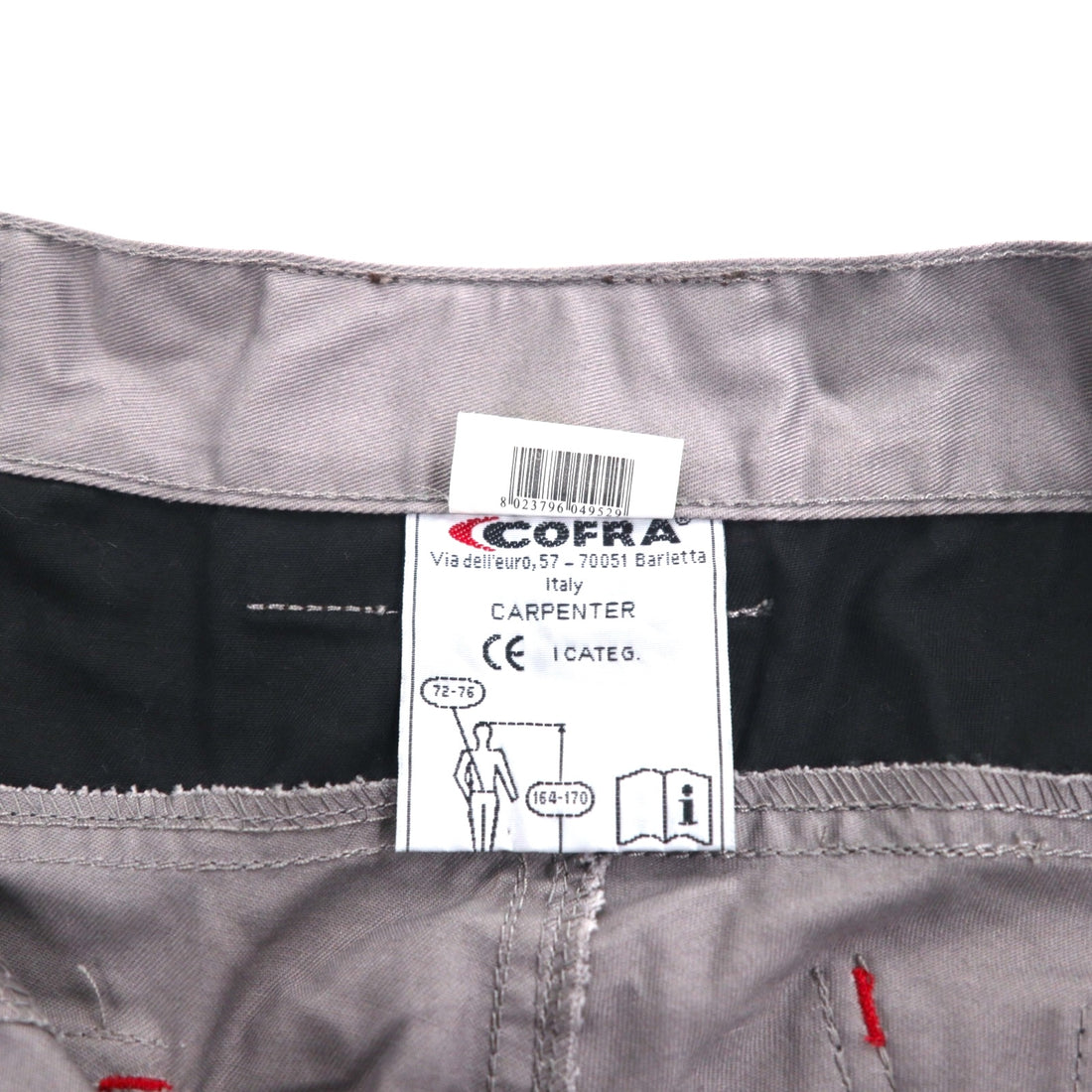 COFRA ユーロワーク ダブルニー ユーティリティ カーゴパンツ ワークパンツ M グレー コットン ポリエステル