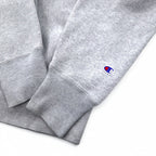 Champion Reverse Weave Pullover Hoodie, XL, Grey, Embroidered Script Logo, Blue Single Tag, Reprint, C3-L107