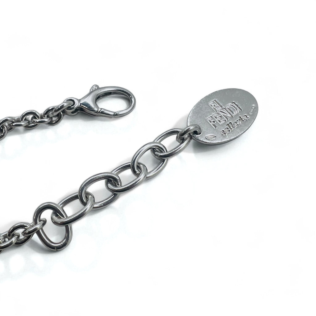 FENDI セレリア selleria ロゴプレート チェーン ブレスレット シルバー STERLING 925