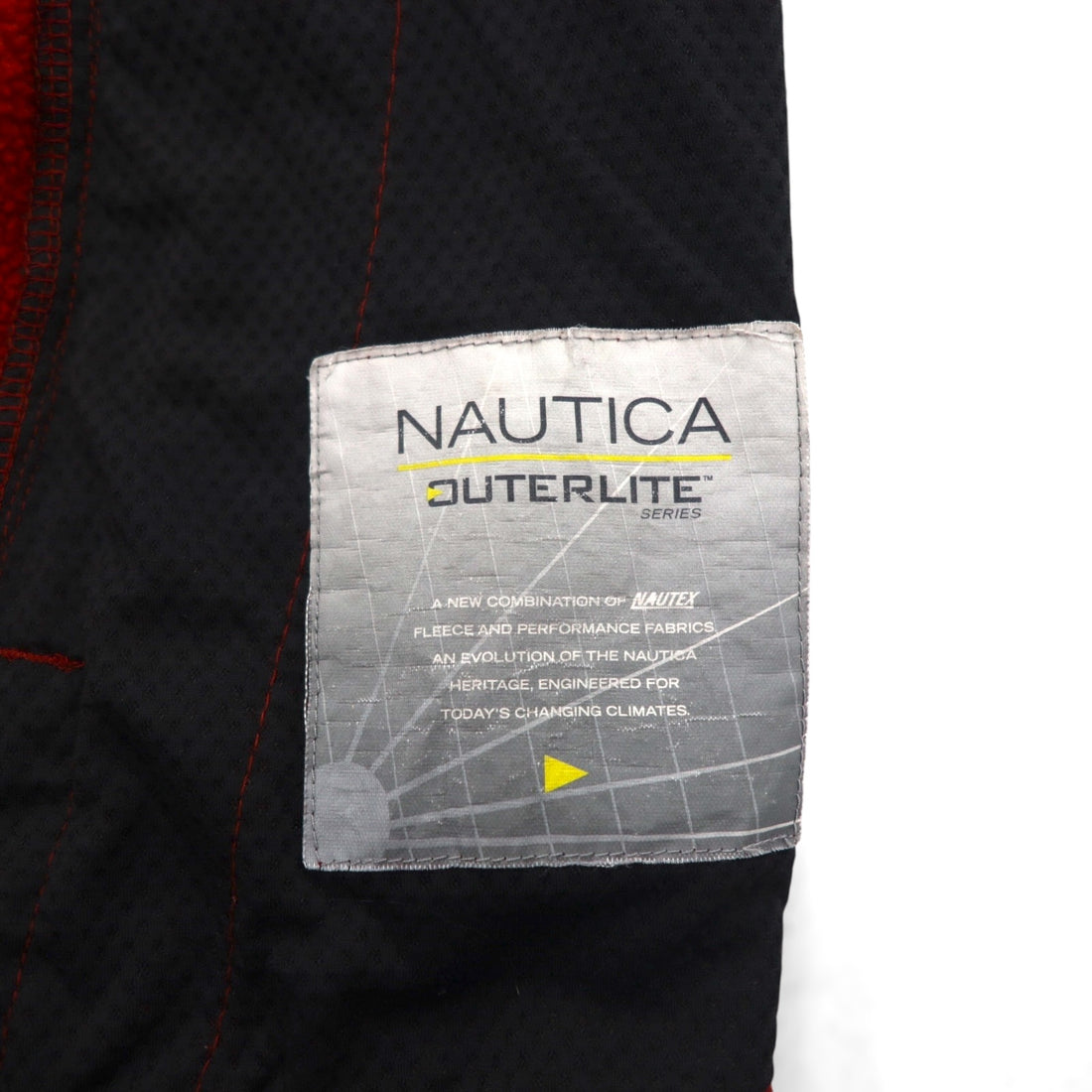 NAUTICA フルジップ フリースジャケット L レッド OUTERLITE SERIES ダブルジップ NAUTEX