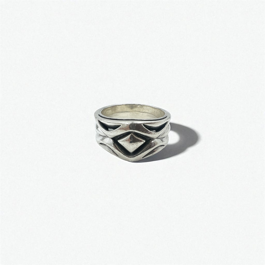 M's COLLECTION Silver Ring, Size 18, Silver 925