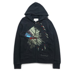 DENIM & SUPPLY RALPH LAUREN インディアンプリント フルジップパーカー S ブラック コットン