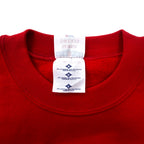 JERZEES Made in USA 90's SUPER SWEATS College Embroidery Sweatshirt L Red Cotton Brushed Back Russell Elementary School