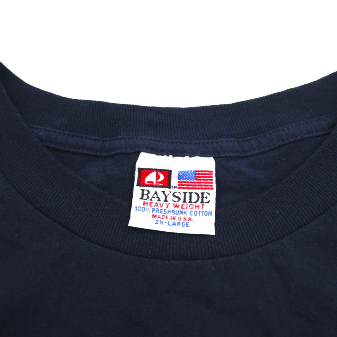 USA made BAYSIDE heavyweight college print T-shirt 2XL black MICHIGAN