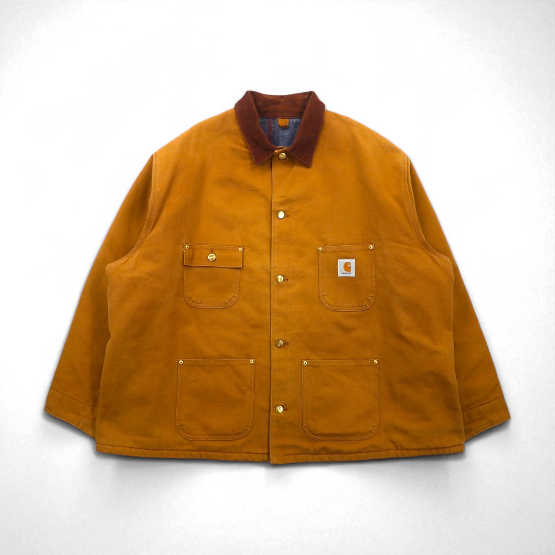Carhartt Michigan Duck Chore Coat/Coverall, 2XL, Camel, Blanket Liner, Corduroy Collar, Oversized