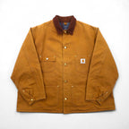 carhartt ミシガン ダック チョアコート カバーオール 2XL キャメル ブランケットライナー 襟コーデュロイ ビッグサイズ