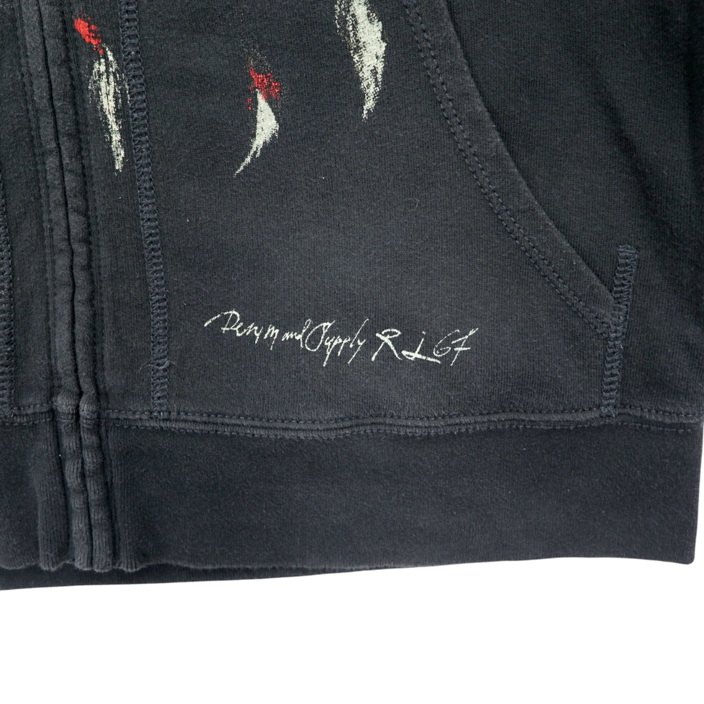 DENIM & SUPPLY RALPH LAUREN インディアンプリント フルジップパーカー S ブラック コットン