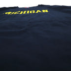 USA made BAYSIDE heavyweight college print T-shirt 2XL black MICHIGAN