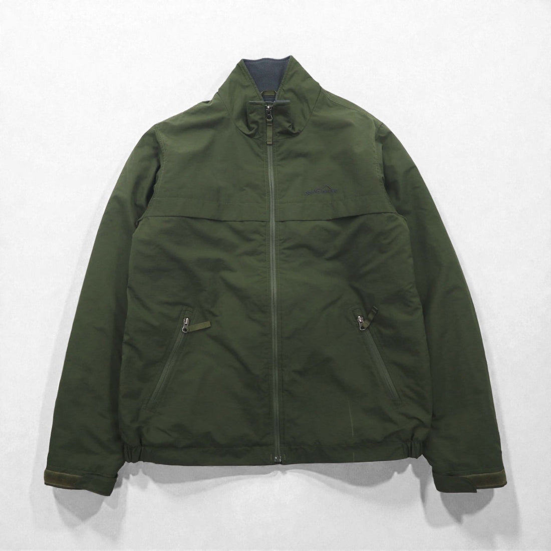 Eddie Bauer フリースライニング 中綿 ナイロンジャケット ブルゾン M カーキ Thermore