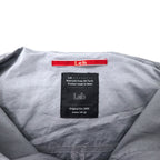 LEH Anorak Parka M Grey Nylon Drawstring Side Slit Made in Japan